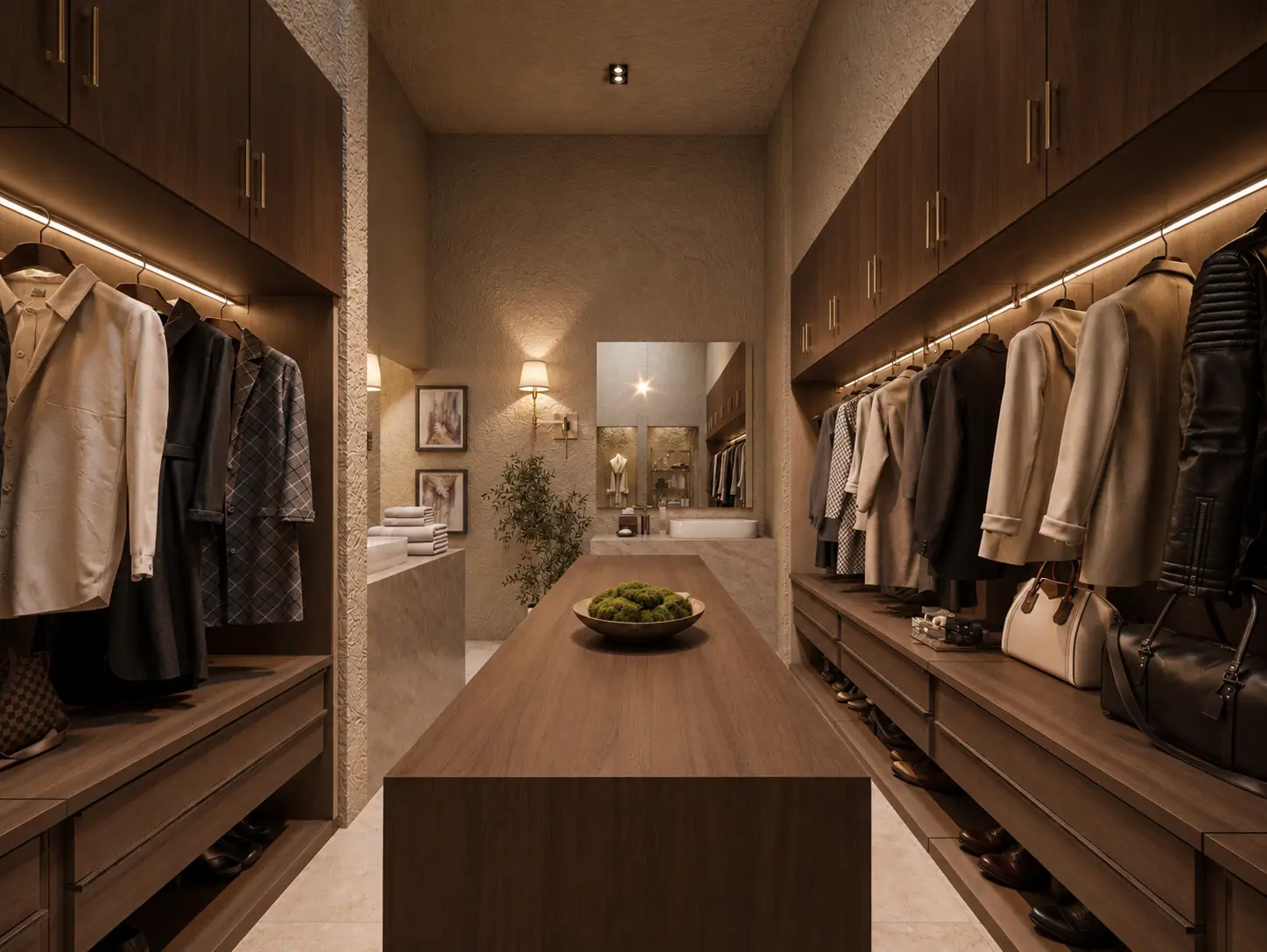 Rendering of the walk-in closet